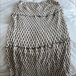 Divided Black and Cream Maxi Skirt